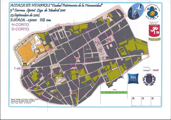 Mapa orientación Alcalá de Henares