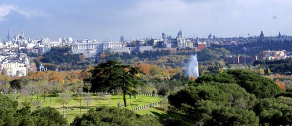 Vistas del palacio real desde la casa de campo