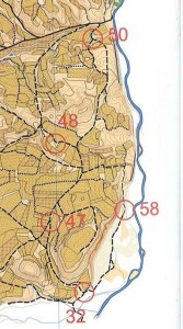 Detalle del mapa de orientación de Najera
